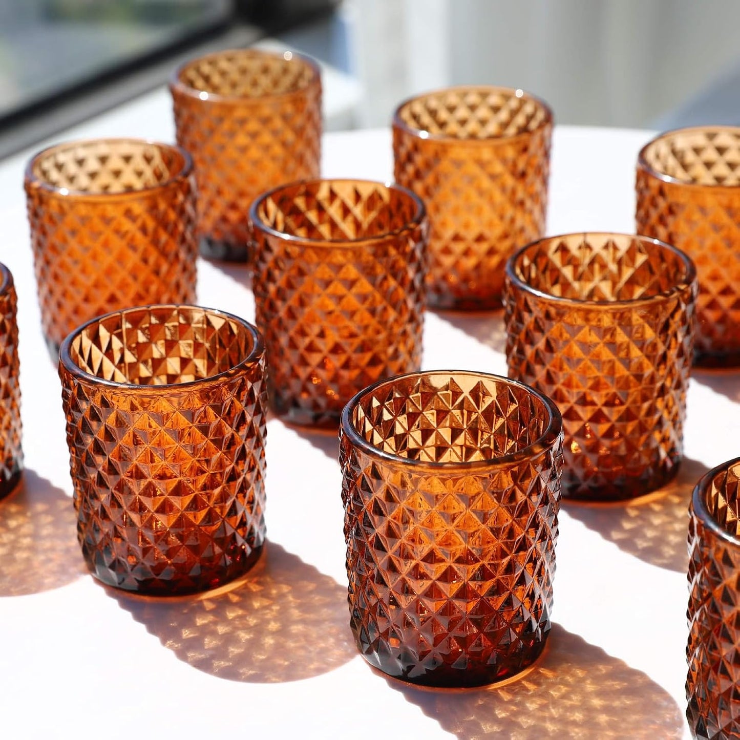 Vohocandle 12pcs Brown Tea Light Candle Holders Vintage, Tea Light Holders - vohocandle