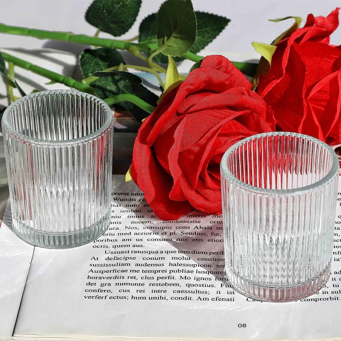 Vohocandle Votive Candle Holders Set of 12 for Table Centerpiece and Home Decor(2.1 x 2.6 Inch, Clear) - vohocandle