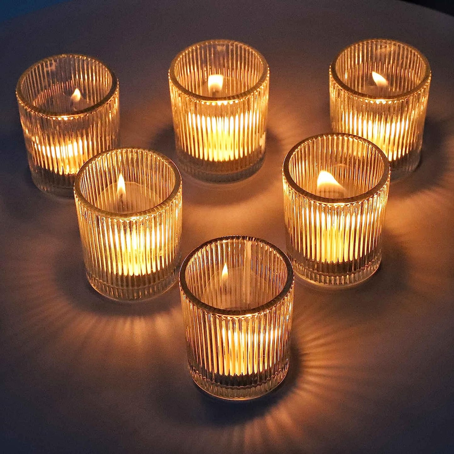 Vohocandle Votive Candle Holders Set of 12 for Table Centerpiece and Home Decor(2.1 x 2.6 Inch, Clear) - vohocandle