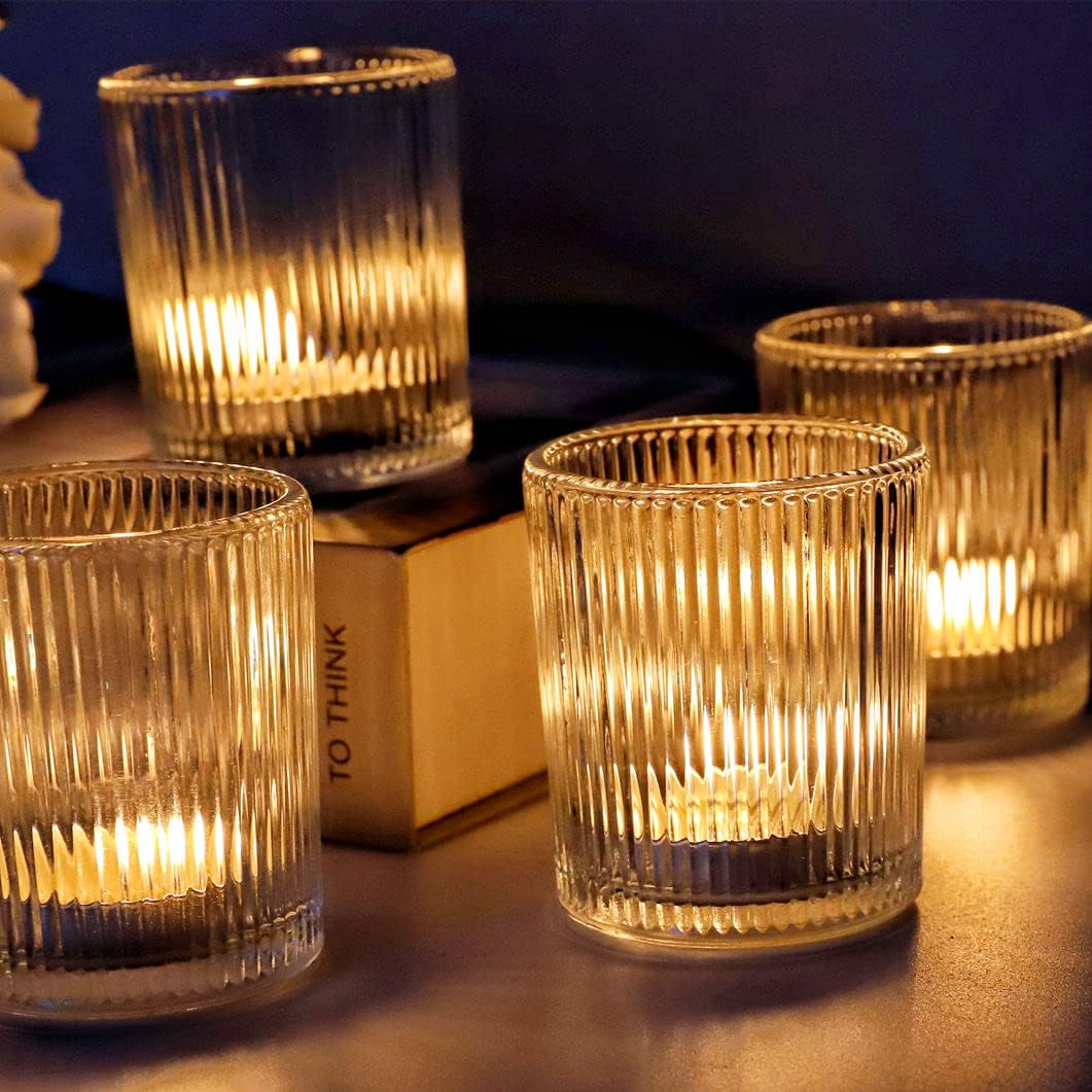 Vohocandle Votive Candle Holders Set of 12 for Table Centerpiece and Home Decor(2.1 x 2.6 Inch, Clear) - vohocandle