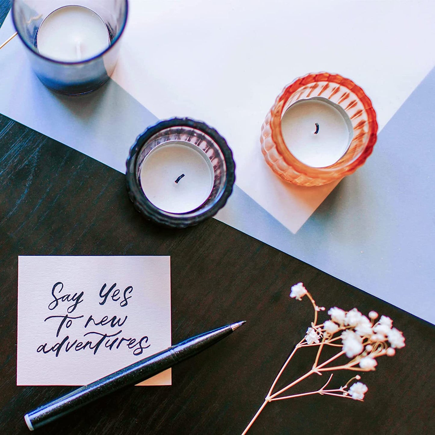 Rose Gold Tealight Candle Holder Set of 12, Vintage Tea Lights Candle Holder Bulk for Wedding Party Home Decor, Glass Candle Holders for Table Centerpiece - vohocandle