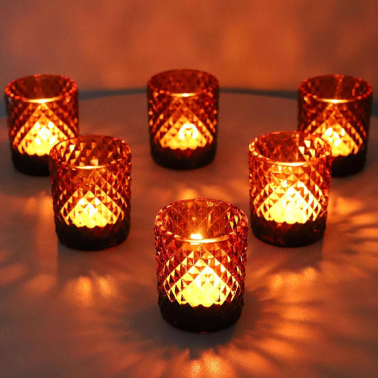 Vohocandle 12pcs Brown Tea Light Candle Holders Vintage, Tea Light Holders