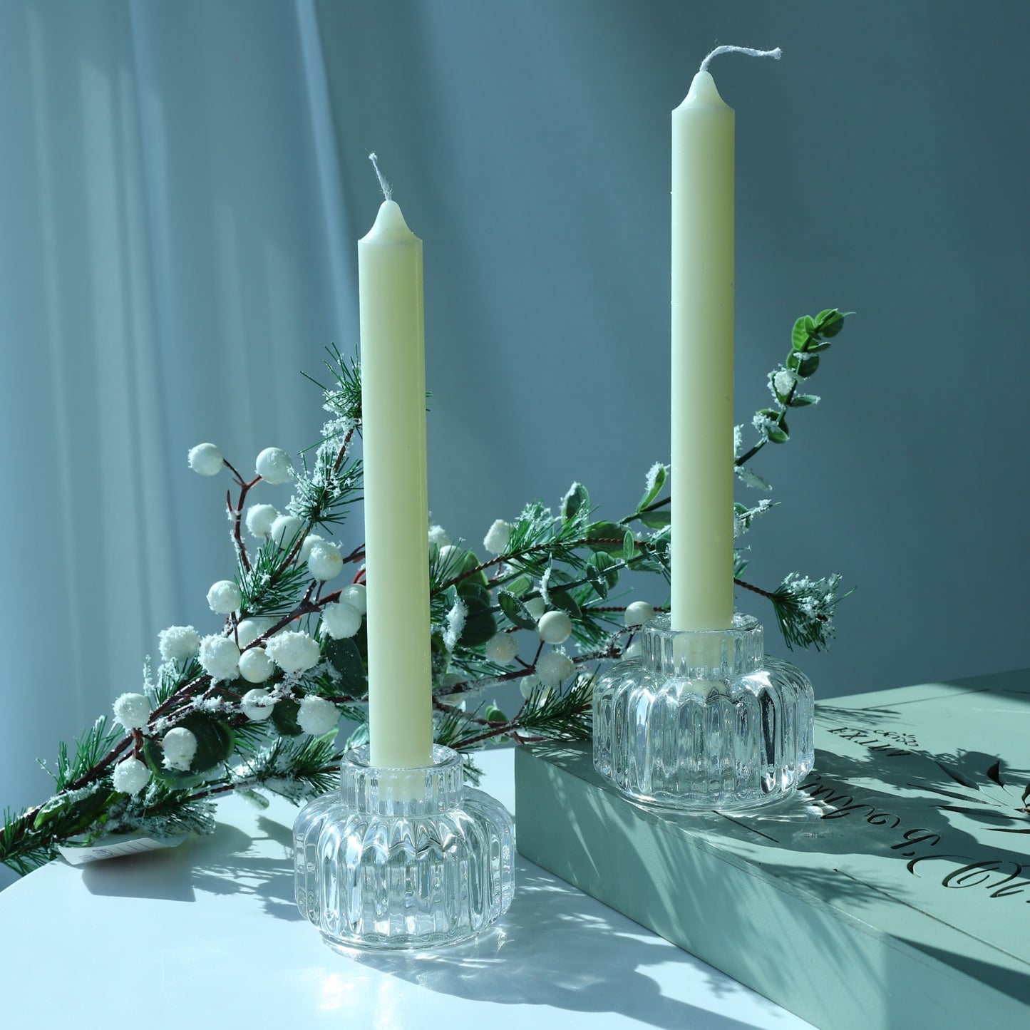 Vohocandle 6pcs Clear Candle Sticks Holder for Tealight & Taper Candles - vohocandle