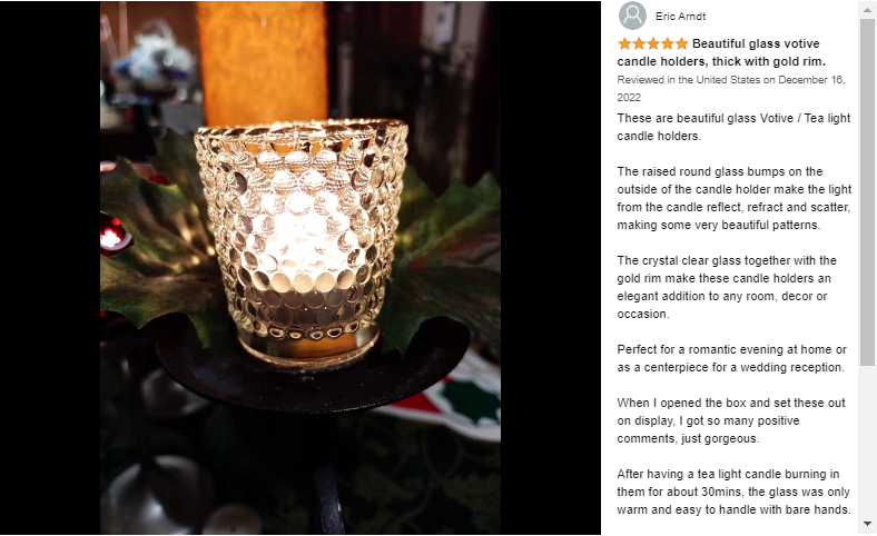 VOHO Amber Tealight Candle Holder Set of 12, 2'' x 1.4'' Glass Brown Small Votive Candle Holders Home Decoration, Clear for Table Centerpieces and