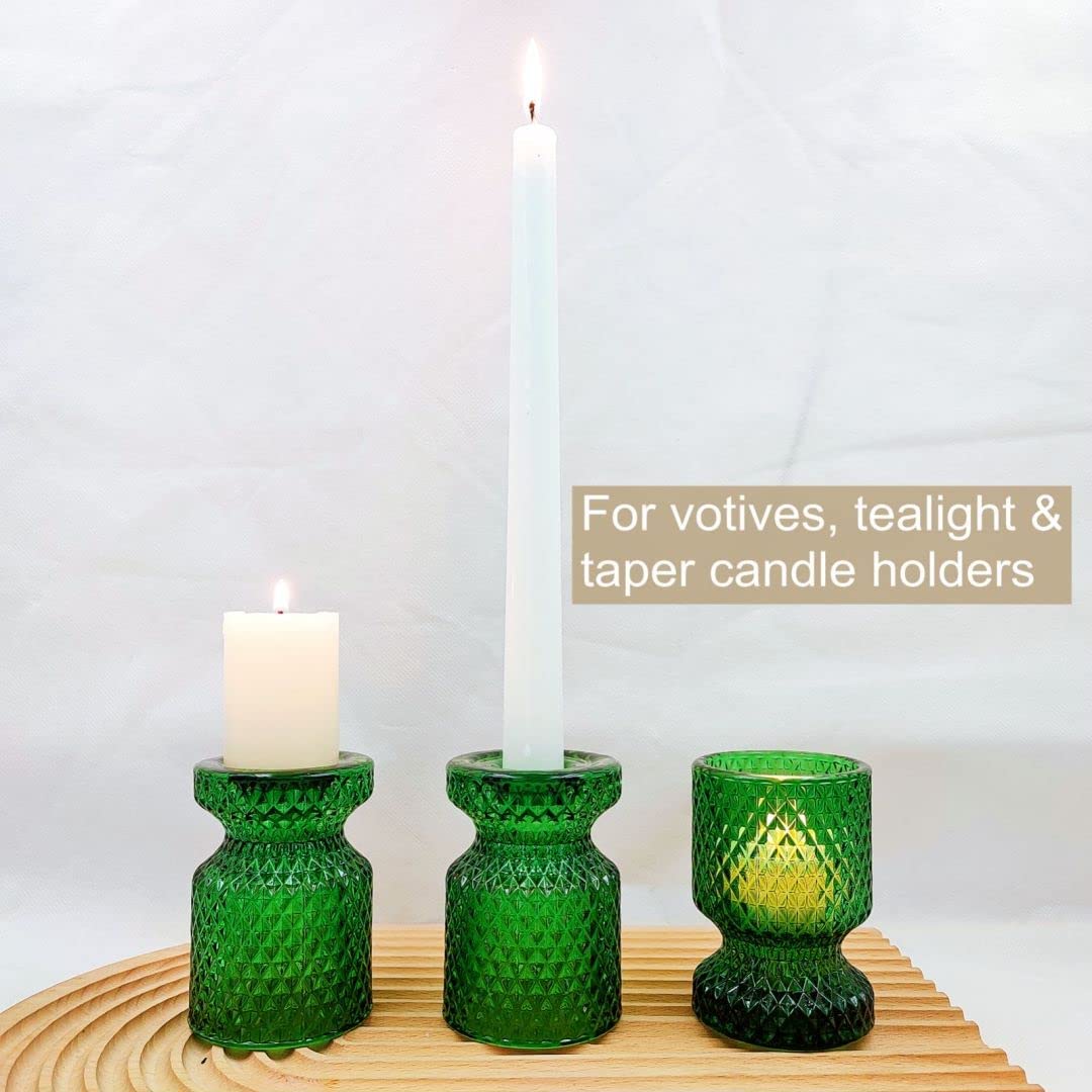 Vohocandle Tealight Candle Holder Set of 3 Candlestick Holder Glass Ta –  vohocandle